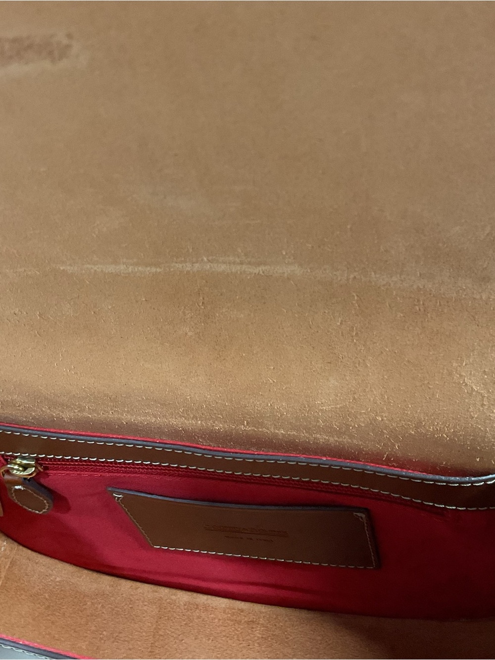 Dooney and Bourke Alto Leather Brown Leather Saddle Bag with Detachable Strap - Picture 4 of 6
